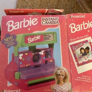 Vintage Barbie Polaroid for sale! Box is a little crushed but camera is new